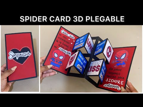 El mejor regalo para SORPRENDER | Tarjeta Spider card 3D Plegable | Regala siempre amor