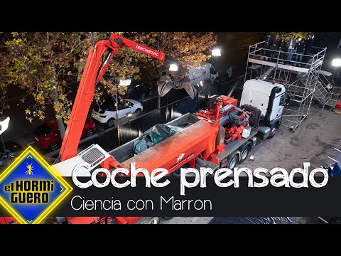 Un coche prensado como si fuese un papel - El Hormiguero