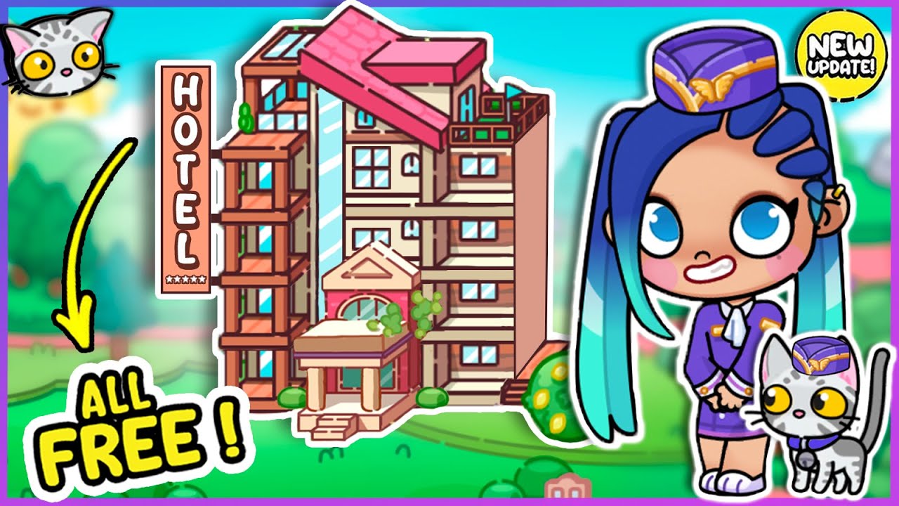 🏨🌟 Building a Complete FREE HOTEL in Avatar World! 🚀🎨 | Reception, Cafeteria, and Rooms 🛌🍰