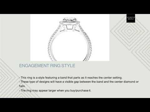 Halo Split Shank Engagement Ring