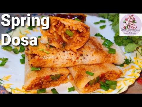 spring dosa recipe | schezwan dosa recipe | chinese dosa recipe|/spring dosa/noodles dosa /jini dosa