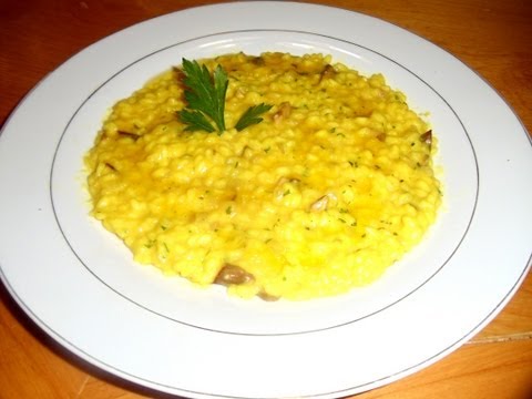 Risotto alla Milanese with Porcini Mushrooms