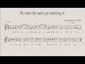 OH WHEN THE SAINTS GO MARCHING IN: (flauta ...