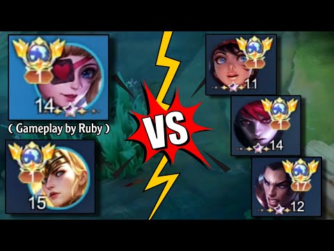 Top 1 Global Ruby + Freya VS Top 1 Global Mathilda & Julian - Mobile Legends 