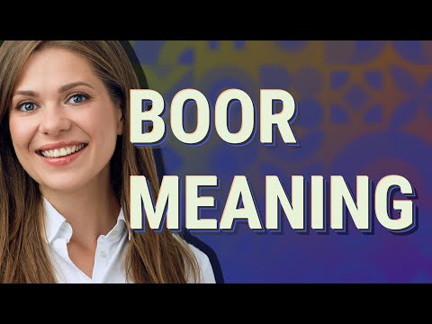 Boor | meaning of Boor