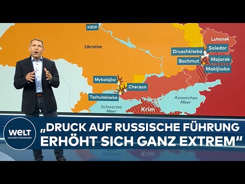 FRONT-SITUATION IM UKRAINE-KRIEG: „Druck auf die russische Führung erhöht sich ganz extrem“