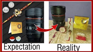 Rakhi combo honest review| camera lens coffee mug , laxmi ganesh silver coin for rakshabandhan gift