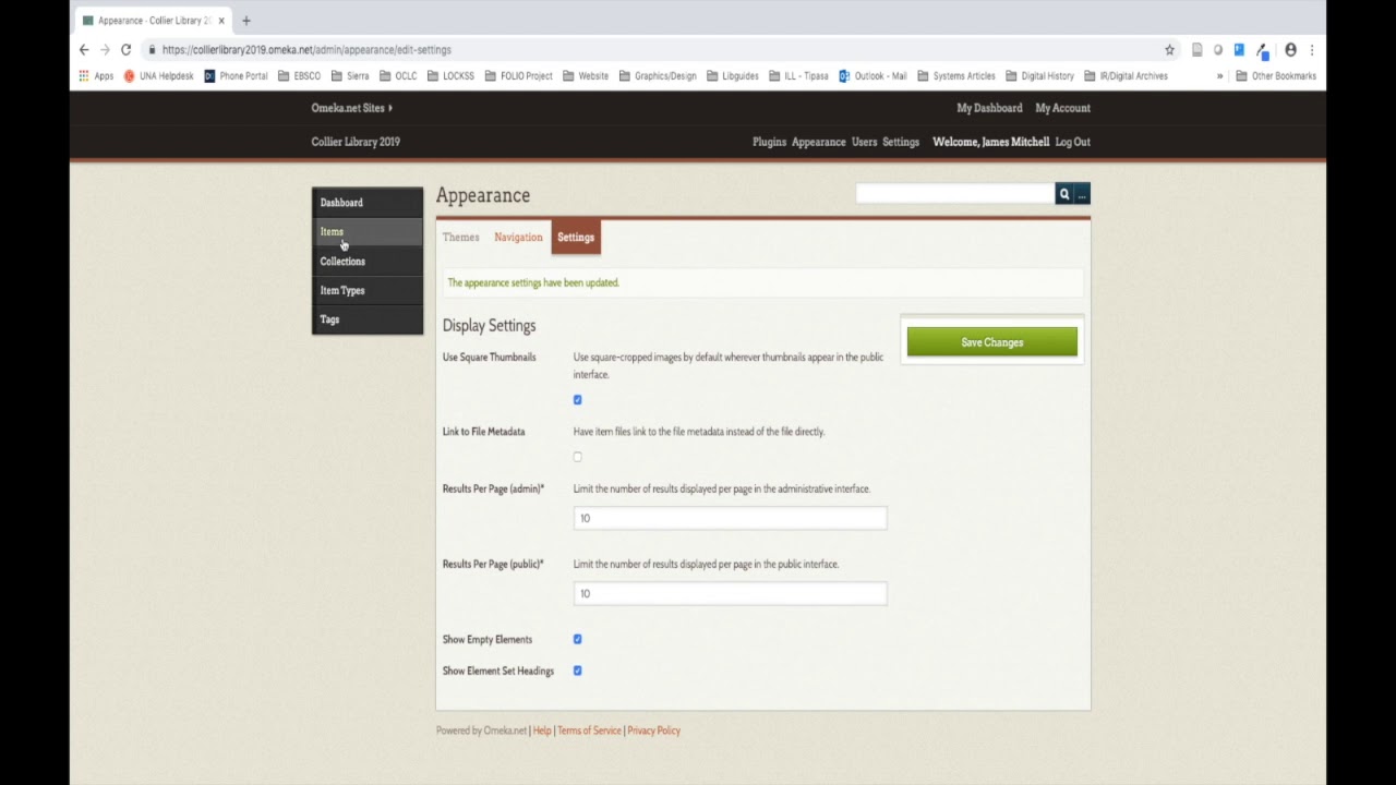 Creating an Omeka Collection and Adding Items