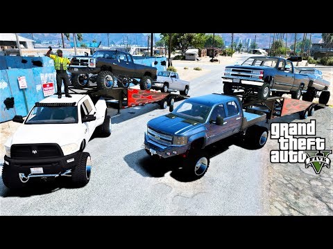 GTA 5 Real Life Mod #114 Hauling Trucks For Our New Transportation Company In Blaine County Video