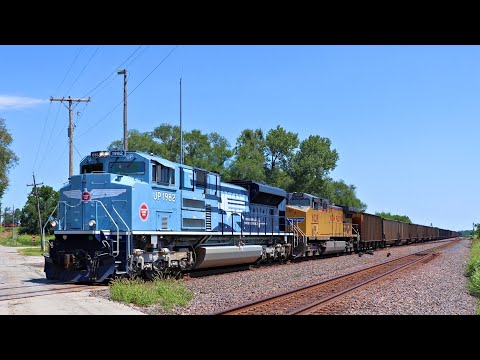 UP 1982 "Missouri Pacific" Leading WB Empty Coal Drag in KC & Bonner Springs, KS on 7-15-18