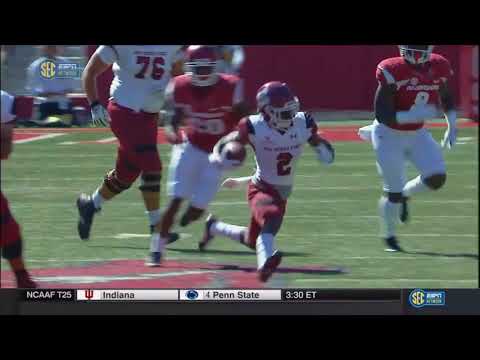 OJ Clark highlights - New Mexico State v. Arkansas - 2017 Sep 30