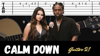 Calm Down - Rema, Selena Gomez // Guitar Tutorial // TAB