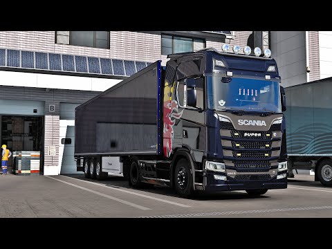ETS2 1.38 - SCANIA S580 V8 - Trip: Aalborg - Odense