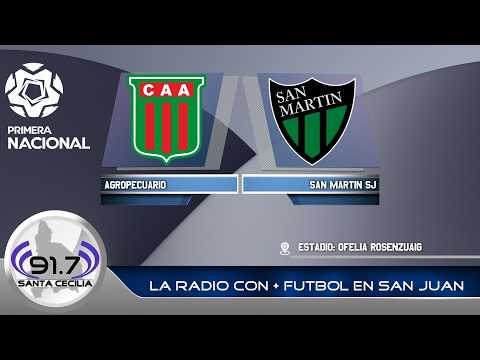 PRIMERA NACIONAL 2026: AGROPECUARIO VS SAN MARTIN DE SAN JUAN