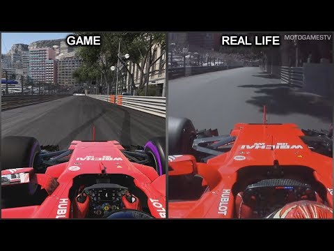 F1 2017 vs Real Life - Monaco Grand Prix Onboard Lap Comparison
