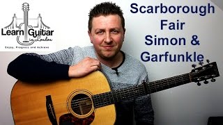 Simon &amp; Garfunkel - Guitar Tutorial - Scarborough Fair - Drue James - FREE TAB