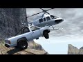 BeamNG.drive - Throwing Cars at Helicopters - YouTube