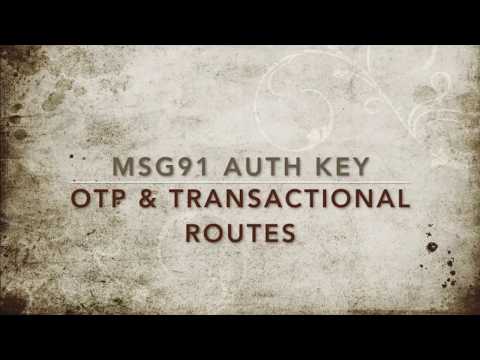 Get the Auth Key from MSG 91 | OTP and Transactional Route