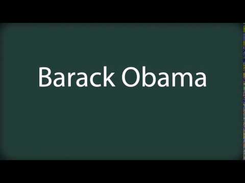 how to pronounce Barack Obama