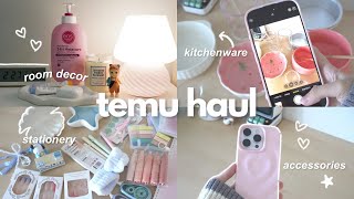 aesthetic TEMU haul 📝🎀 cute stationery, room decor, clothing, & accessories 𝜗𝜚˚⋆