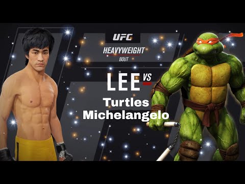 UFC4 | Bruce Lee vs Turtles Michelangelo (EA Sports UFC 4)