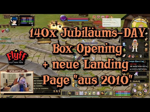 Flyff - 140x Jubiläums-DAY Box Opening + neue Landing Page "aus 2010" (Stream Highlights)