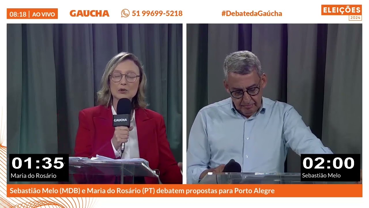 Porto Alegre: Debate da Gaúcha com os candidatos à prefeitura | 1º bloco | Eleições 2024