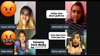 Anum Sammo Live Full Bigg Fight vs Neha Khan vs Si