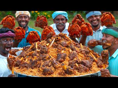 MUTTON BIRYANI | NALLI Biryani Recipe Cooking in Village | Mutton Bone Marrow Biryani | Mutton Shank