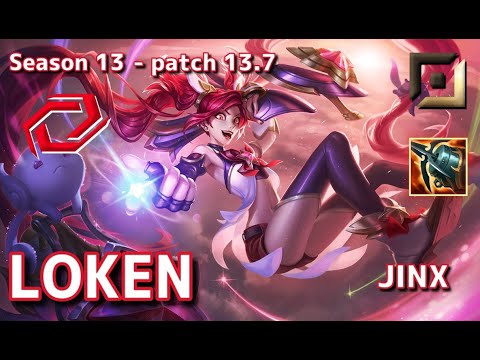 【KRサーバー/GM/Pentakill】SG LokeN ジンクス(Jinx) VS アフェリオス(Aphelios) BOT - Patch13.7 KR Ranked【LoL】