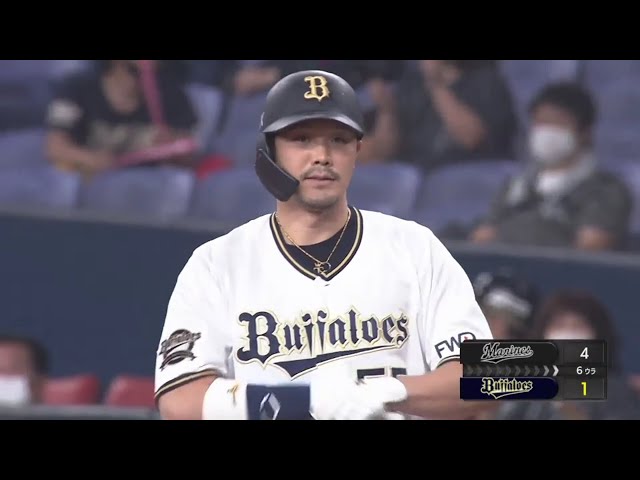 【6回裏】反撃開始!! バファローズ・T-岡田のタイムリーヒット!! 2020/8/7 B-M