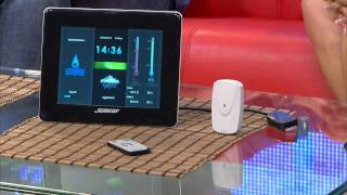 Somikon Digitaler 3in1-Bilderrahmen (20,3 cm) mit Wetterstation, MP3