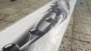 Kuchyňský panel ABS plast Black balloons 3000x600mm 1,5mm