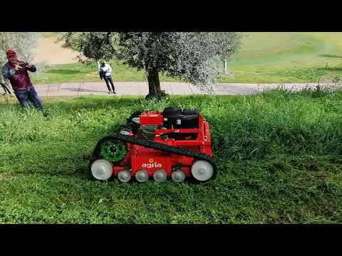 AGRIA 9600 hybridná diaľkovo ovládaná svahová kosačka na pásovom podvozku