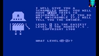 Atari 800 Game: Word Scramble (1980 T.H.E.S.I.S.)