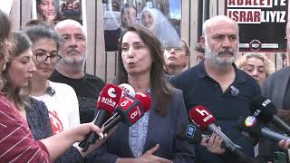 Eş Genel Başkanımız Tülay Hatimoğulları, depremzedelerin Bakanlık önündeki Adale
