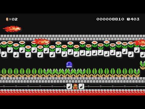 パックンがPスイッチを運んでクッパを倒してくれる!? by たか - SUPER MARIO MAKER - NO COMMENTARY 1bi