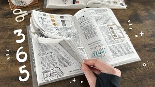 365 Days Of Journaling | Completed Hobonichi Cousin Flip Through