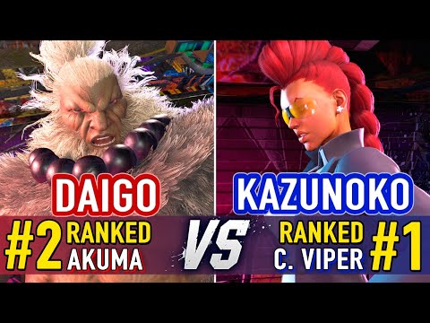 SF6 🤜 Daigo (#2 Ranked Akuma) vs Kazunoko (#1 Ranked C. Viper) 🤛 SF6 High Level Gameplay