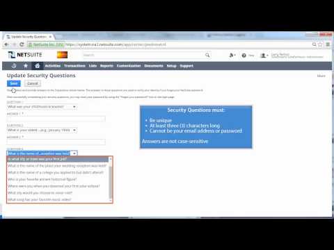 Part of a video titled Logging In and Security Best Practices - NetSuite Training Video - YouTube