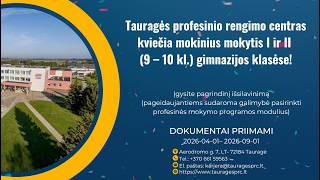 KVIEČIAME MOKINIUS MOKYTIS I IR II (9 – 10 KL.) GIMNAZIJOS KLASĖSE!