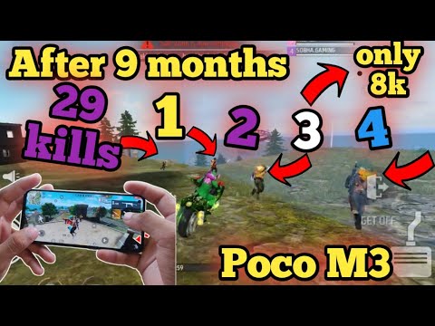 poco m3 free fire test after 9 months 📱Now Only 8k Snapdragon 662 Processor,48mp Camera,Dual Speaker