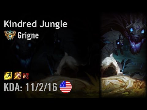 Kindred Jungle vs Nidalee - Grigne - NA Challenger Patch 6.12