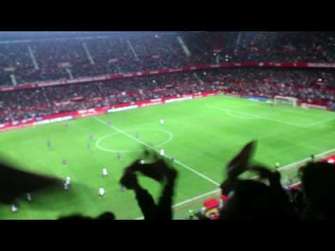 Reacción despues del gol de Vitolo - Sevilla FC - Barca, 6.11.2016