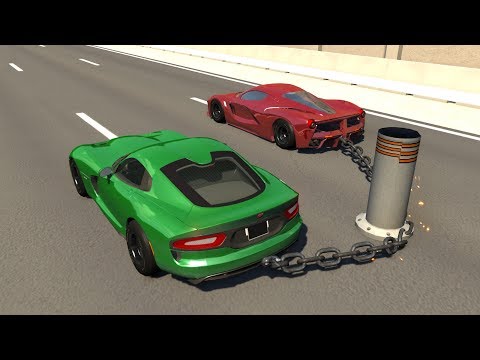 Chained Cars Crash Testing #2 - BeamNG DRIVE