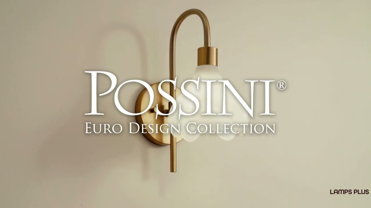 Video 1 Watch A Video About the Possini Euro Magnolia Aged Brass Cloud Glass Wall Sconce