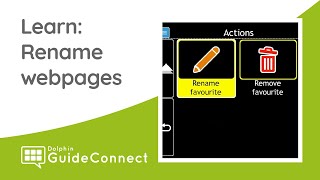 Learn GuideConnect: Websites - Rename Favourite webpages