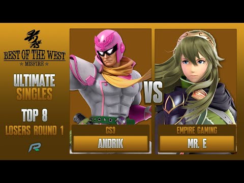 Best of the West II TOP 8 Losers Round 1 - Andrik (C. Falcon) Vs. Mr. E (Lucina) - SSBU