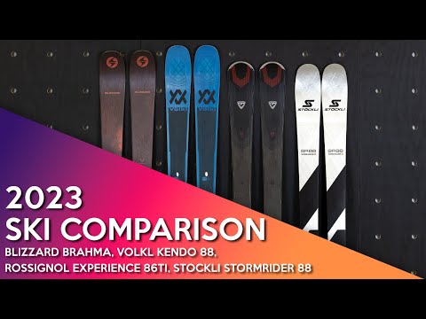 2023 Blizzard Brahma, Volkl Kendo, Rossignol Experience 86Ti, Stockli Stormrider 88