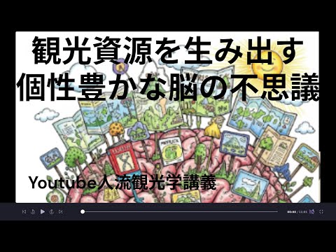 観光政策学科 観光資源を生む出す個性豊かな脳　Youtube人流観光学講義
